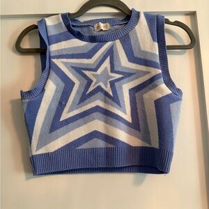 Altar'd State Blue and White Star Tank Top